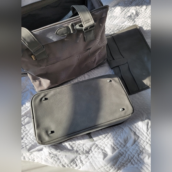 BEIS Mini Convertible Weekender In Grey - Picture 9 of 9